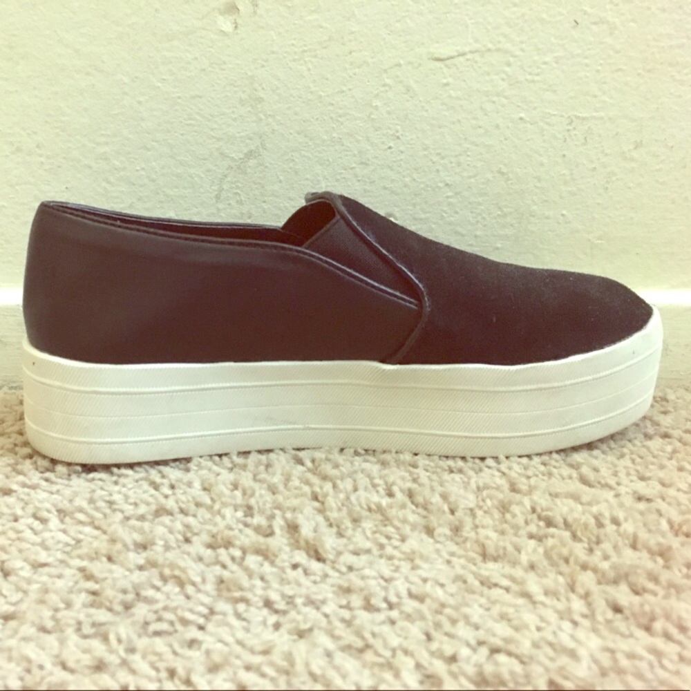 Steve Madden Buhba Black Suede Platform Sneakers